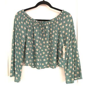 NWT Billabong Cropped Off-the-Shoulder Top - Small